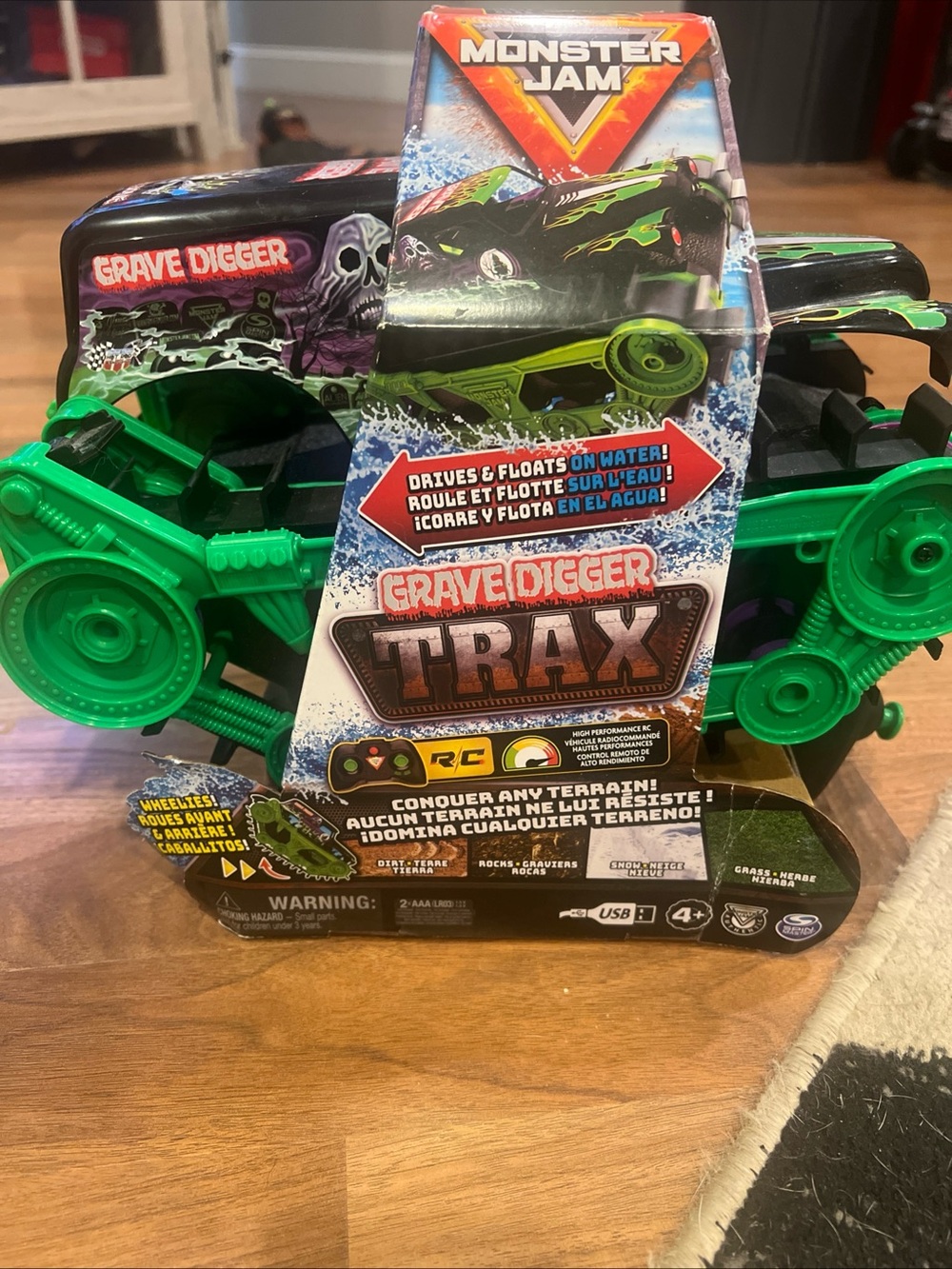 Grave Digger Trax RC Monster Truck - Green